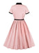 1950s Lapel Colorblock Swing Shirt Dress: where 1950s romance meets her modern spirit