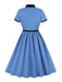 1950s Lapel Colorblock Swing Shirt Dress — the kind of 1950s dress that makes strangers smile