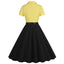 1950s Lapel Contrast Belted Dress — a 1950s silhouette that turns sidewalks into runways