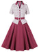 She slips into this 1950s Lapel Glen Check Belted Dress and suddenly it's a 1950s daydream