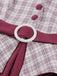 1950s Lapel Glen Check Belted Dress — the kind of 1950s dress that makes strangers smile