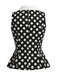Red 1950s Vintage Polka Dot Top