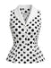 Red 1950s Vintage Polka Dot Top