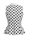 Red 1950s Vintage Polka Dot Top