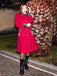 She throws on this 1950s Leopard Patchwork Button Coat and the city feels like 1950s Paris