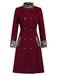 This 1950s Leopard Patchwork Button Coat is her armor of 1950s elegance
