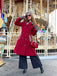 She throws on this 1950s Leopard Patchwork Button Coat and the city feels like 1950s Paris
