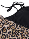 1950s Leopard Patchwork One-Piece Swimsuit, vintage swimsuit, pin-up swimwear - perfect for women who love vintage and retro fashion