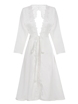 1950s Long Ice Silk Backless Nightgown: timeless style reimagined