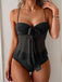 1950s Mesh High Waist Bow Tie Tankini Set, vintage tie, classic accessory - perfect for women who love vintage and retro fashion