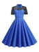 1950s Mesh Patchwork Polka Dot Dress — a 1950s silhouette that turns sidewalks into runways