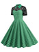 1950s Mesh Patchwork Polka Dot Dress — the kind of 1950s dress that makes strangers smile