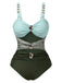 She's wearing 1950s Metal Button Hollow One-Piece Swimsuit and the whole beach remembers the 1950s