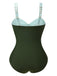 1950s Metal Button Hollow OnePiece | 1950s | vintage swimsuit, retro beachwear