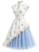 [Pre-Sale] Light Blue Grey 1950s Vintage Polka Dot Halter Dress 4