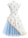 [Pre-Sale] Light Blue Grey 1950s Vintage Polka Dot Halter Dress 5