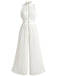 White 1950s Halter Vintage Classic Jumpsuit 4