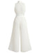 White 1950s Halter Vintage Classic Jumpsuit 5