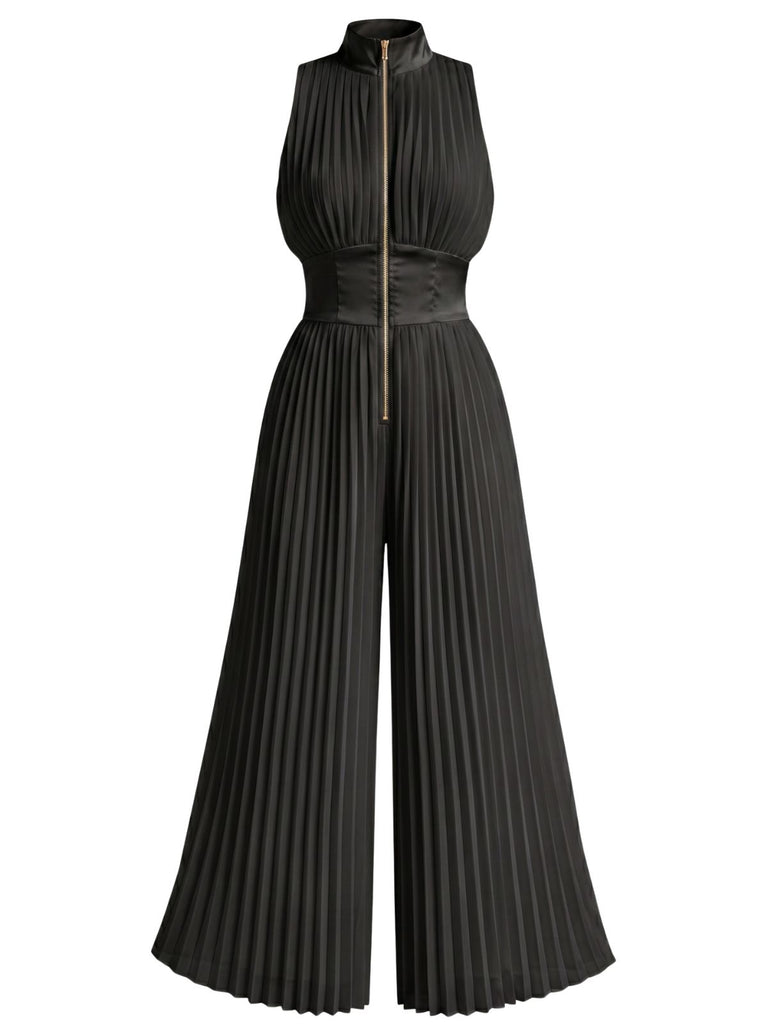 White 1950s Halter Vintage Classic Jumpsuit