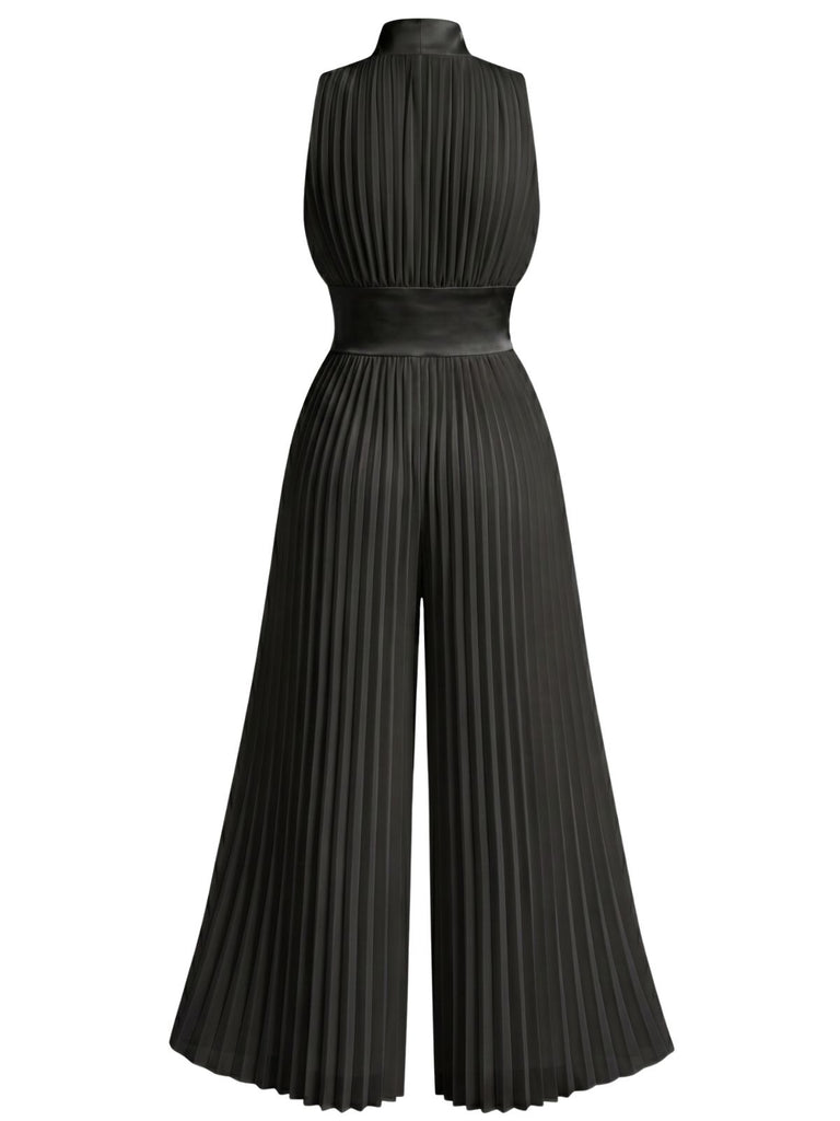 White 1950s Halter Vintage Classic Jumpsuit 2