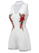 1950s Mock Neck Floral Embroidered Cutout Romper, vintage romper, retro jumpsuit - perfect for women who love vintage and retro fashion