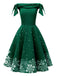 1950s Off-shoulder Snowflake Dress — vintage elegance for the modern woman