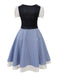 1950s Oktoberfest Puff Sleeves Gingham Plaid Dress — a 1950s silhouette that turns sidewalks into runways