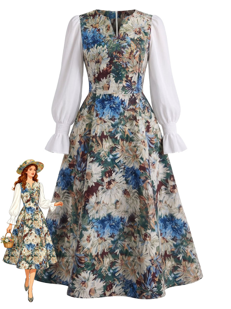 Multicolor 1950s Vintage Retro Dress