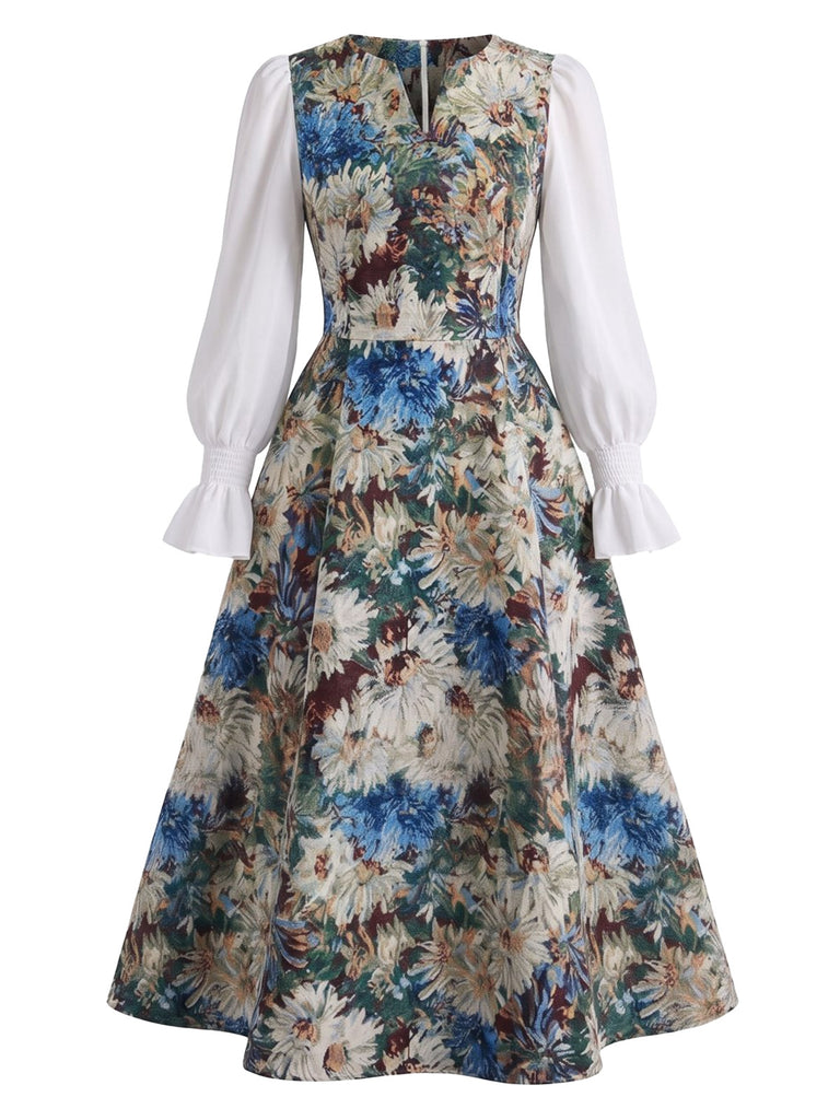 Multicolor 1950s Vintage Retro Dress 3