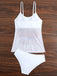 1950s Palm Tree Spaghetti Strap Mesh Tankini Set - vintage fashion, retro style