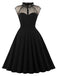 1950s Patchwork Flying Sleeves Swing Dress: timeless style reimagined