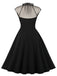 1950s Patchwork Flying Sleeves Swing Dress — vintage elegance for the modern woman