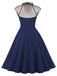 1950s Patchwork Flying Sleeves Swing Dress — vintage elegance for the modern woman