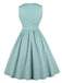1950s Plaid Bow Pockets Lapel Dress — a 1950s silhouette that turns sidewalks into runways