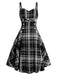 1950s Plaid Button Strap Swing Dress — vintage elegance for the modern woman