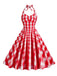 1950s Plaid Halter Swing Dress — a 1950s silhouette that turns sidewalks into runways