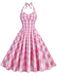 1950s Plaid Halter Swing Dress: timeless style reimagined
