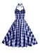 1950s Plaid Halter Swing Dress: timeless style reimagined