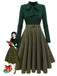 Dark 1950s Plaid Knitting Dress: timeless style reimagined