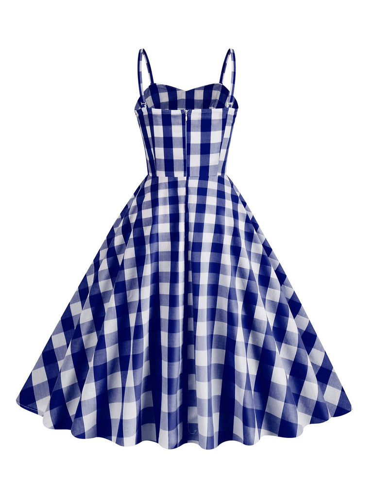 white christmas dresses Unique Vintage Multi Plaid Cotton Bobbie Swing Dress