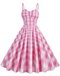 1950s Plaid Strap Swing Dress: where 1950s romance meets her modern spirit