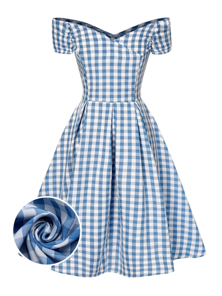 Black 1950s Plaid Swing Dress | Retro Stage Black 1950s Plaid Swing Dress | Retro Stage