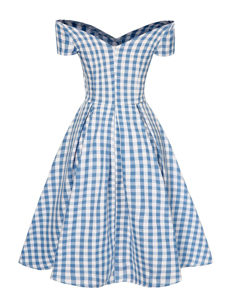 Black 1950s Plaid Swing Dress | Retro Stage Black 1950s Plaid Swing Dress | Retro Stage