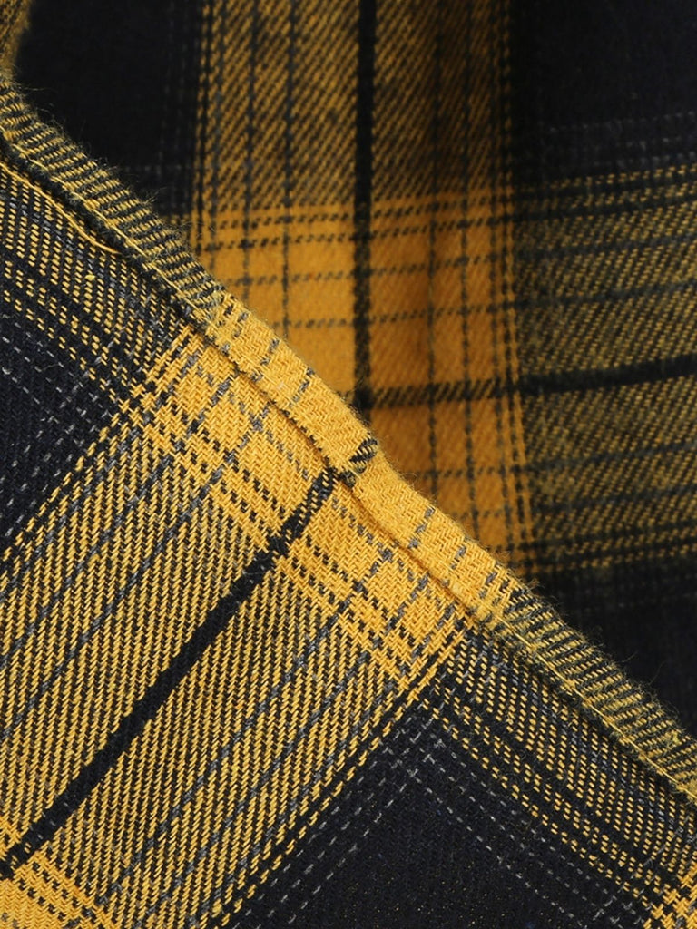 1950s Polka Dot Belt Plaid Pleated Skirt - vintage skirt, retro style