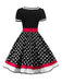 1950s Polka Dot Belted Patchwork Dress: timeless style reimagined