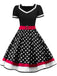 1950s Polka Dot Belted Patchwork Dress: timeless style reimagined