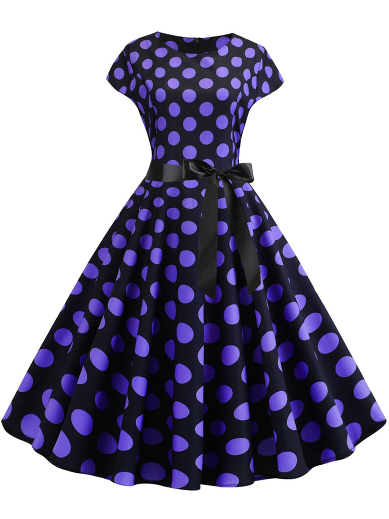1950s Polka Dot Cap Sleeved Dress 1950s Polka Dot Cap Sleeved Dress