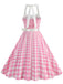 1950s Polka Dot Halter Belt Swing Dress: where 1950s romance meets her modern spirit