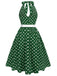 1950s Polka Dot Halter Dress — a 1950s silhouette that turns sidewalks into runways