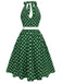 1950s Polka Dot Halter Dress — a 1950s silhouette that turns sidewalks into runways